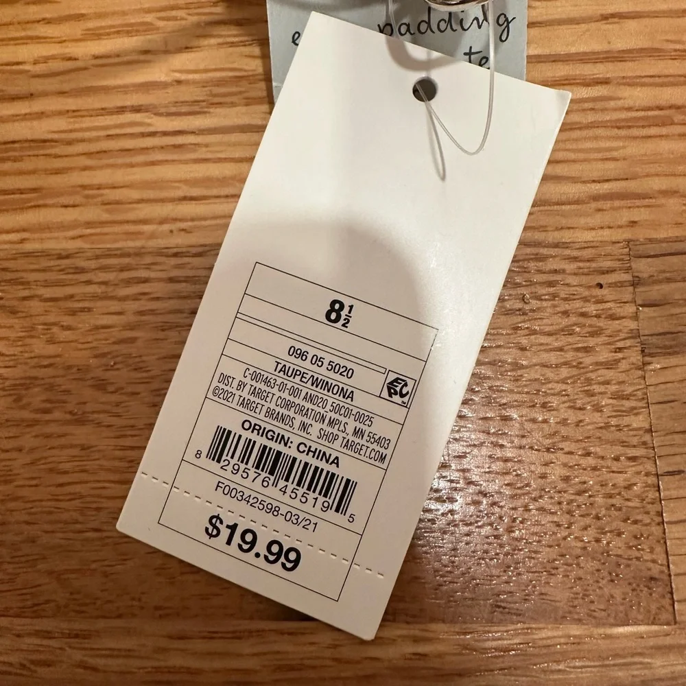 NWT A New Day Winona Ankle Strap Sandals, Taupe, Women’s 8.5 - Picture 6 of 7